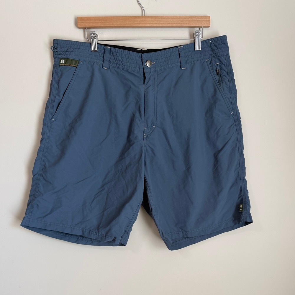 Howler Bros Horizon Hybrid Shorts Mens 38 Blue Ripstop Nylon Water Hiking